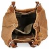 Stylowa Torebka Skórzana Shopper Bag Ruda